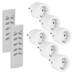 SEC24 HAF760S2 Schakelaar set met 2 afstandsbedieningen Wit - 3680W - Energie besparing