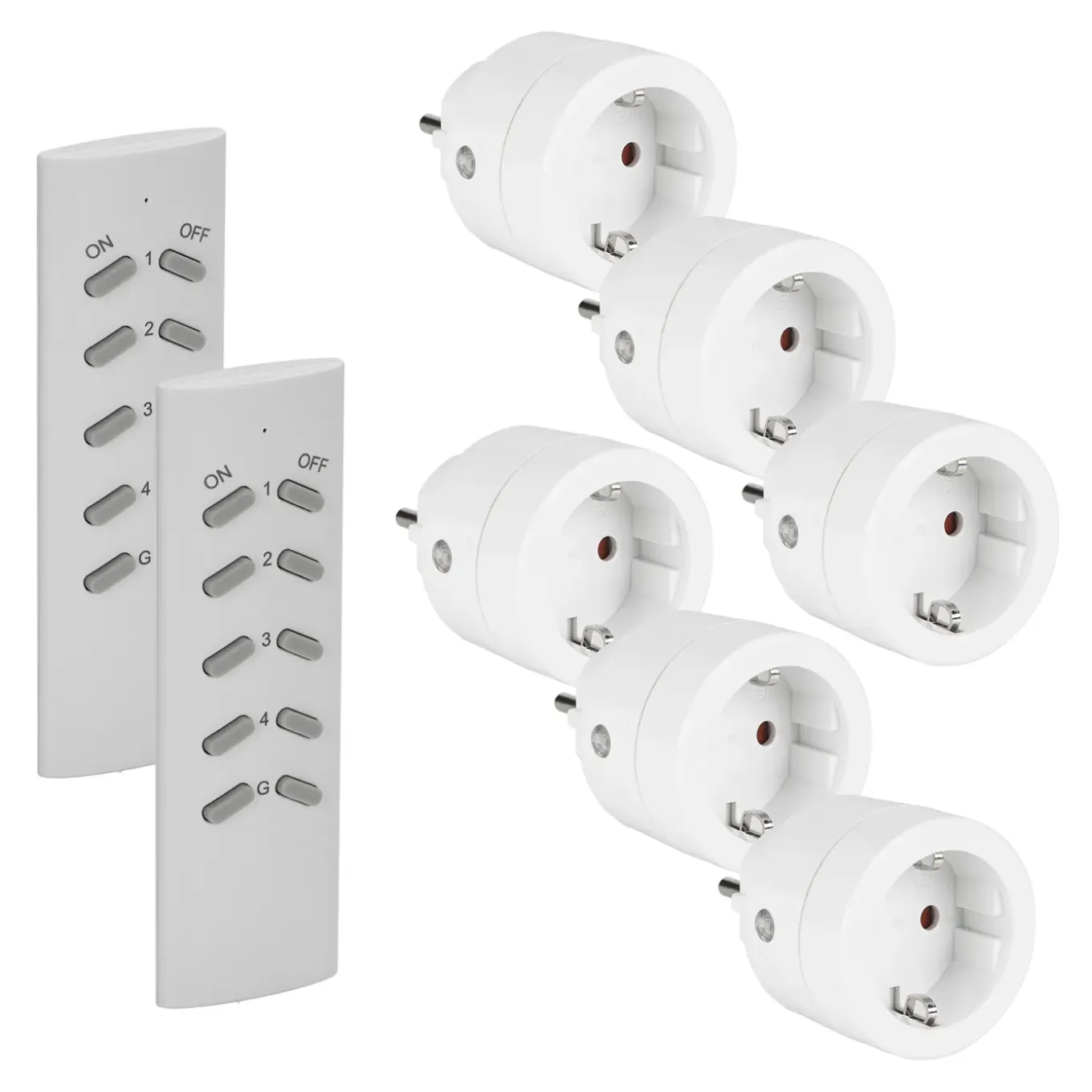 SEC24 HAF760S2 Schakelaar set met 2 afstandsbedieningen Wit - 3680W - Energie besparing
