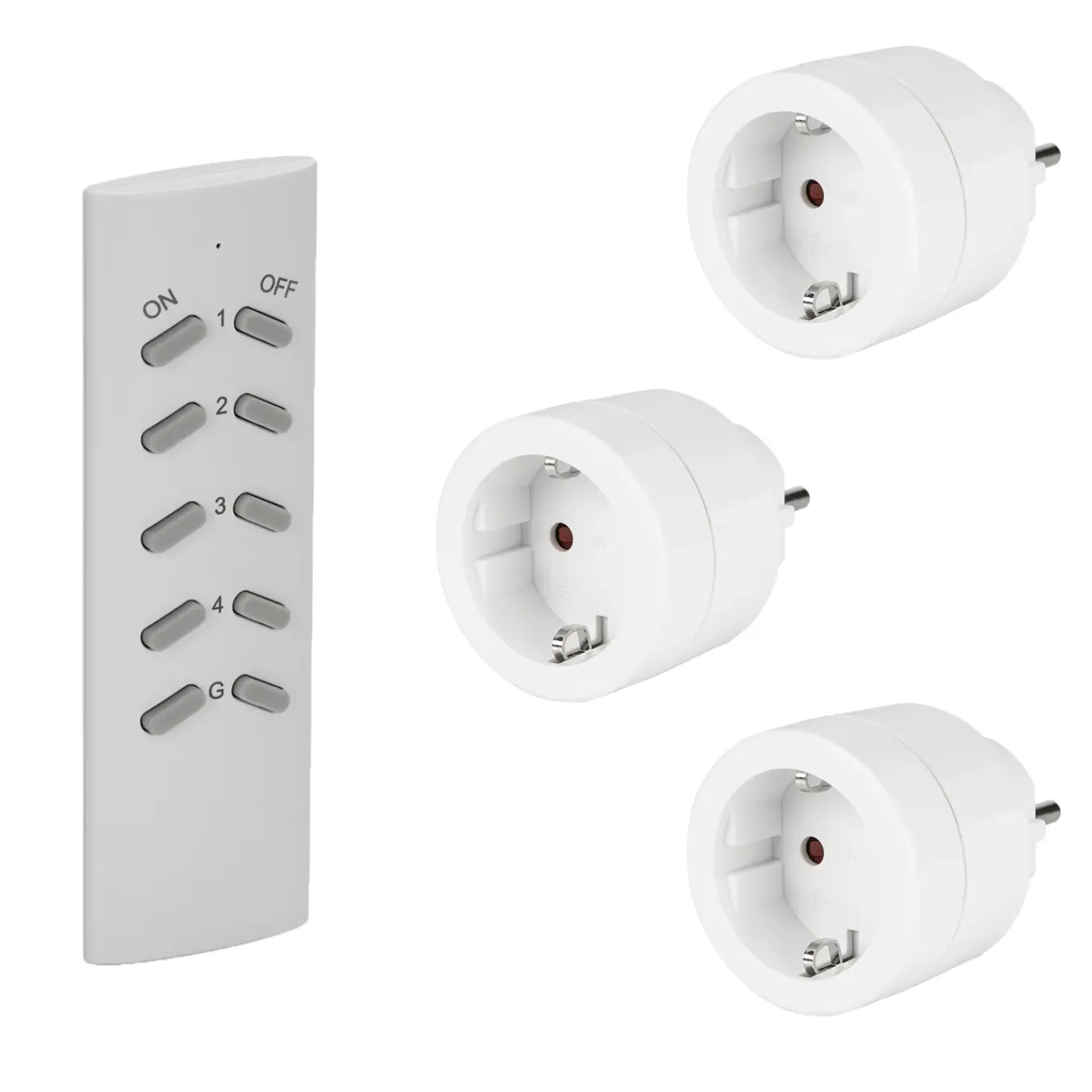 SEC24 HAF760S Schakelaar set met afstandsbediening Wit - 3680W - Energie besparing