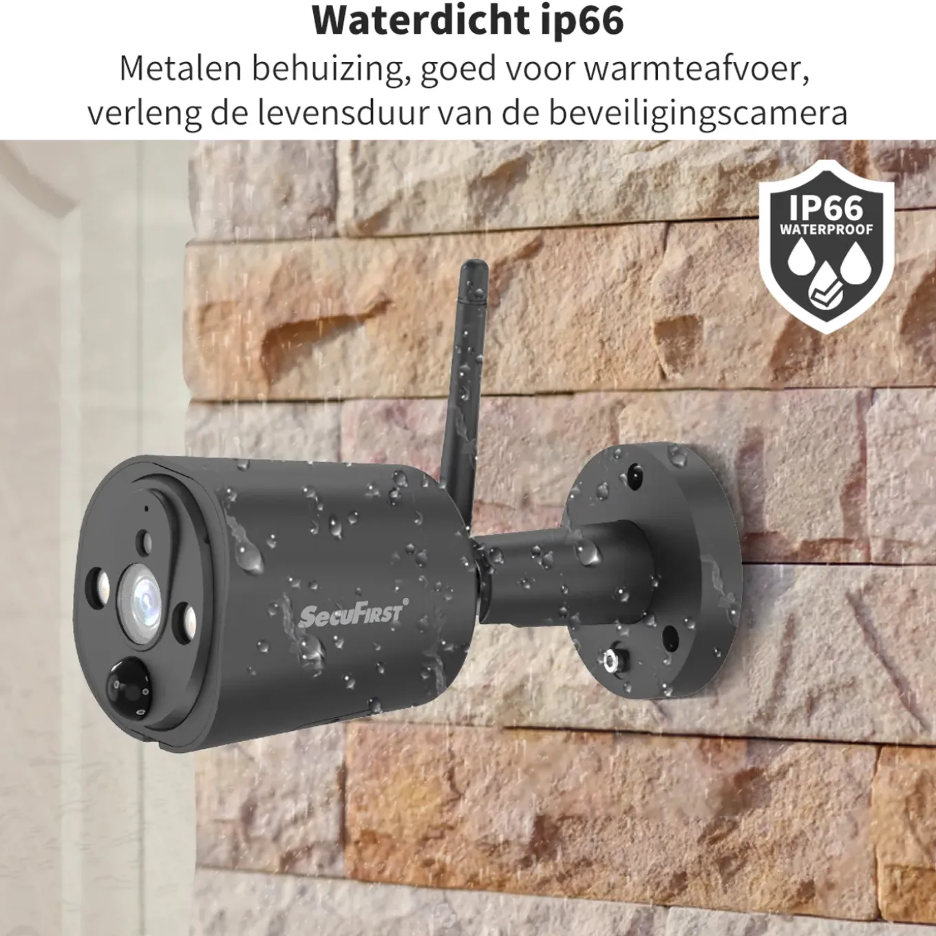 SecuFirst CWL401S/2 Met 7 inch monitor en 2x Draadloze Beveiligingscamera - Zwart