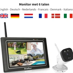 SecuFirst CWL401W Met 7 inch monitor en 1x Draadloze Beveiligingscamera - Wit