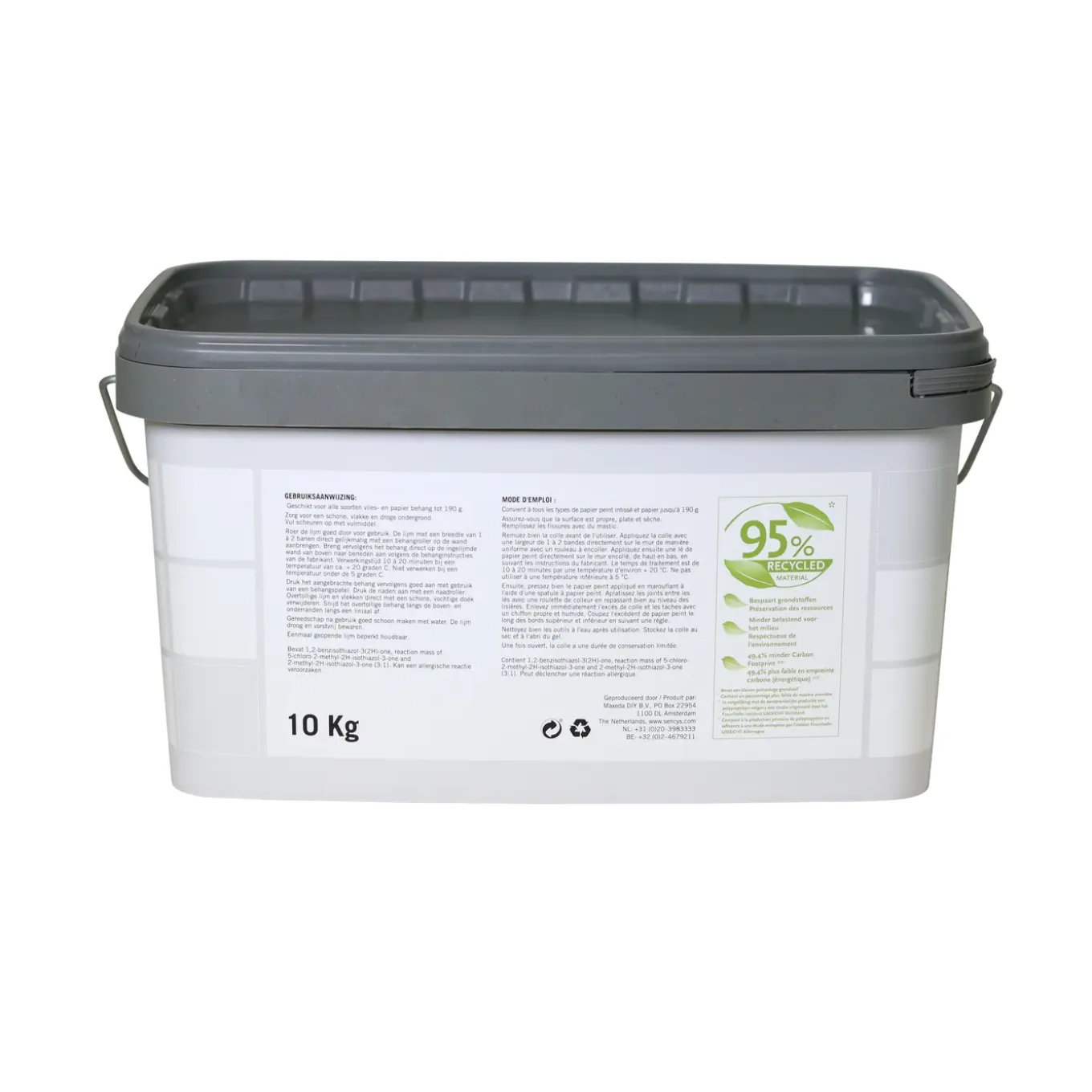 Sencys Behanglijm Vlies en Papier - Wit - 10kg