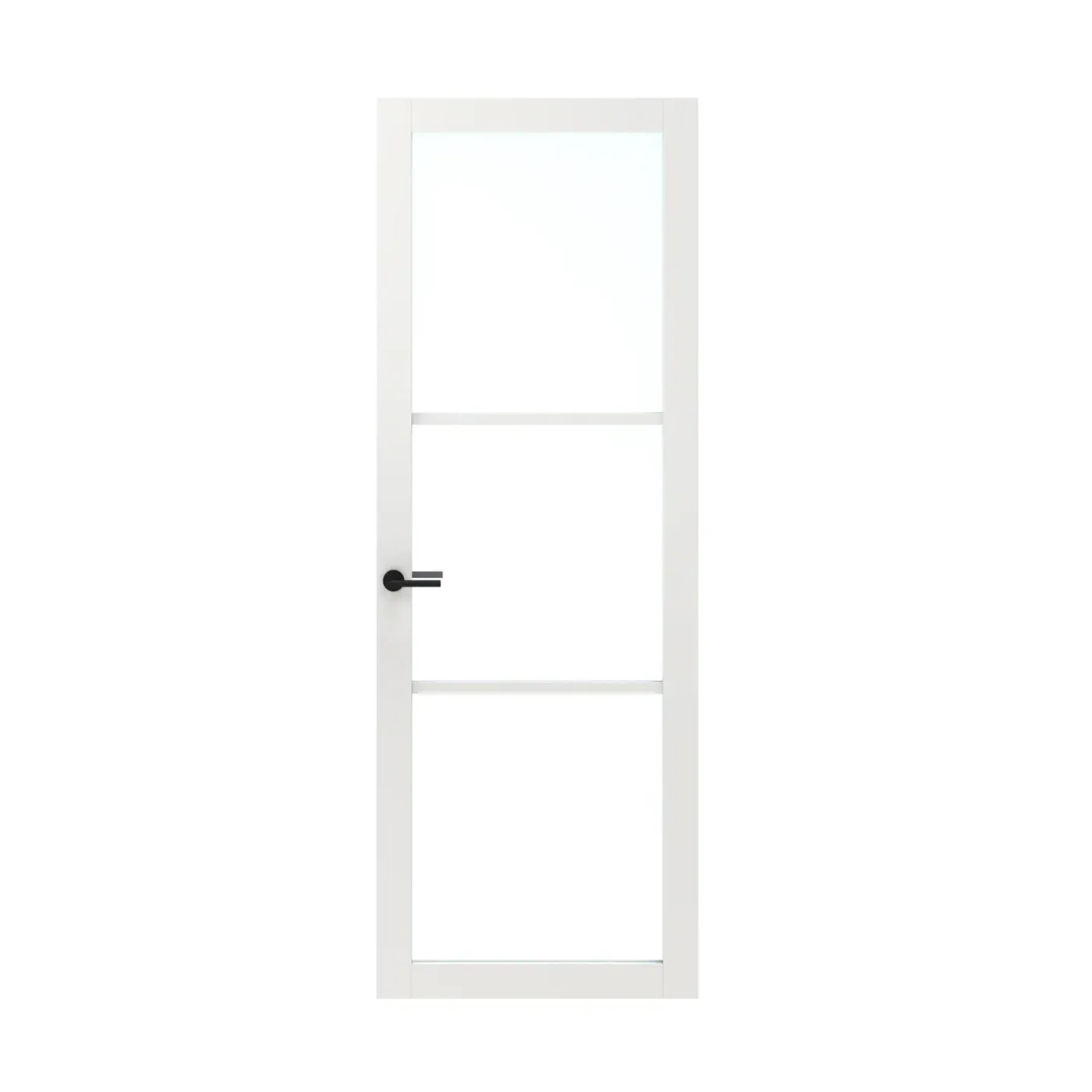 Sencys Binnendeur Industrial - 3 ruits - Wit - Stomp - 83x201,5cm