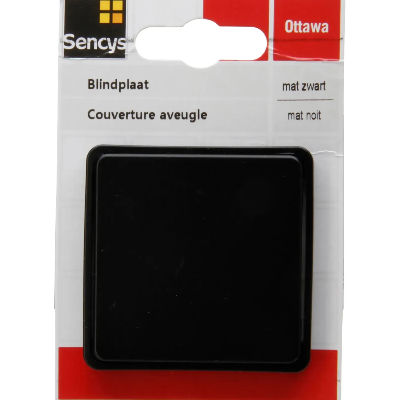 Sencys Blindplaat Ottawa Kunststof Mat-zwart - 7x10x3cm