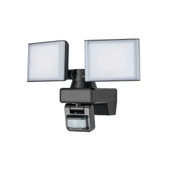 Sencys Breedstraler - Zwart - 30W - 3400lm - Neutraal Wit - IP54 - met Bewegingssensor
