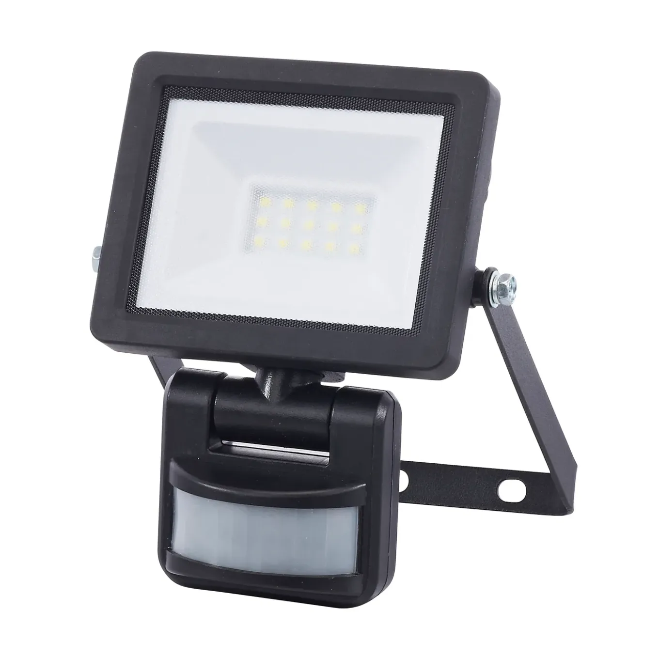 Sencys Breedstraler - Zwart - 10W - 950lm - Neutraal Wit - IP65 - met Bewegingssensor