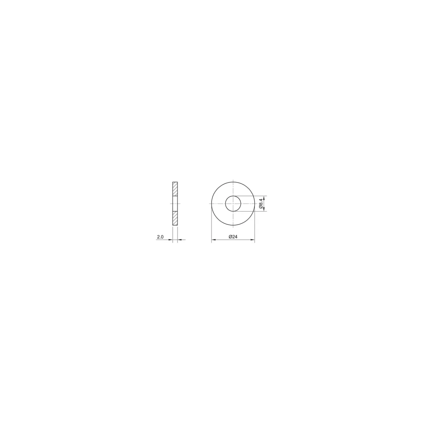 Sencys Carrosseriering - Nylon - M8 - 10 stuks