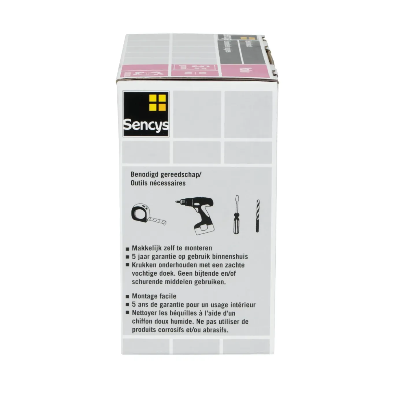Sencys Deurkruk op Rozet Berlin - Aluminium - RVS Look Satin - Sleutelgat - Vierkant Rozet - 128 mm