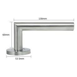 Sencys Deurkruk op Rozet Highline - Roestvrij Staal - Metaal Geborsteld - Sleutelgat - 140 mm