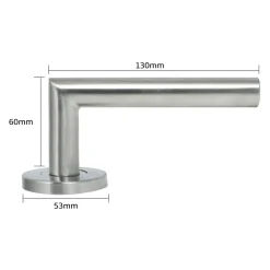 Sencys Deurkruk op Rozet Highline - Roestvrij Staal - Metaal Geborsteld - Sleutelgat - 140 mm