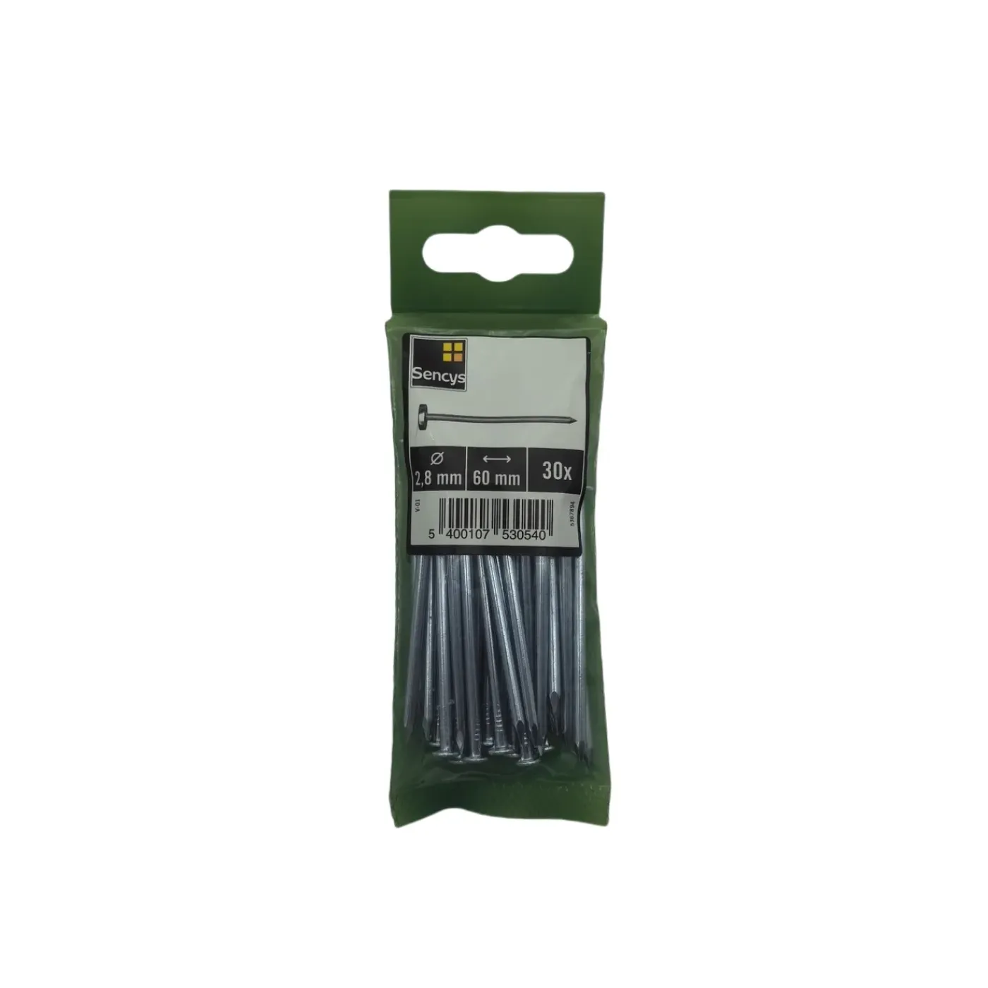 Sencys Draadnagels met platte kop Gegalvaniseerd 2,8x60mm - 30 stuks