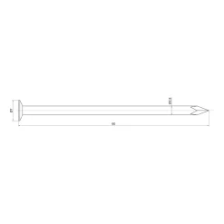 Sencys Draadnagels met platte kop Gegalvaniseerd 2,8x60mm - 30 stuks