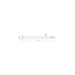 Sencys Draadnagels met ronde kop Messing 1,5x25mm - 150 stuks