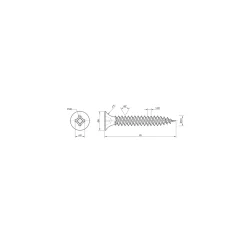 Sencys Gipsplaatschroef Gefosfateerd Verzonken Kop Phillips PH2 - 3,5x25mm - 500 stuks