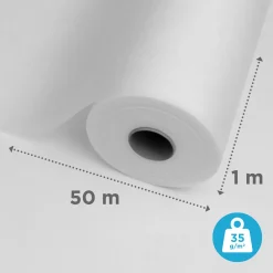 Sencys glasvliesbehang glad - 50 m - 35 g/m²