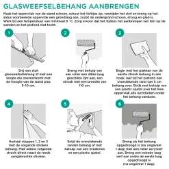 Sencys glasvliesbehang ruit - 50 m - 119 g/m²
