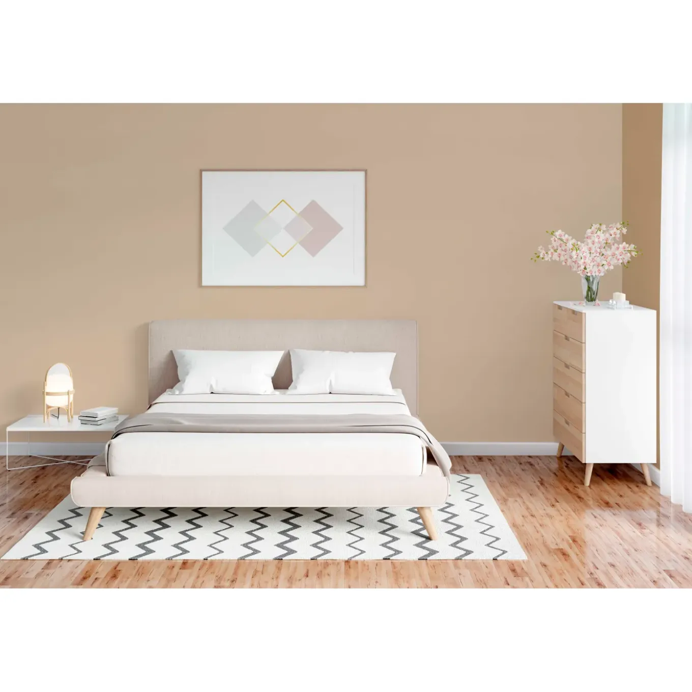 Sencys glasvliesbehang ruit klein - 25 m - 136 g/m²