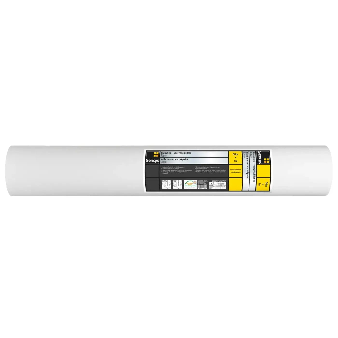 Sencys Glasvliesbehang - Voorgeschilderd - 50mx100cm - 75g/m²