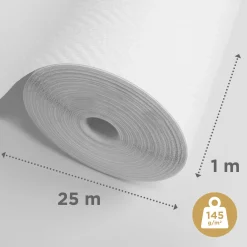 Sencys glasvliesbehang voorgeschilderd visgraat - 25 m - 145 g/m²