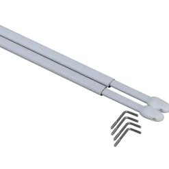 Sencys - Gordijnroede - Ovaal - Wit - 80-120cm - 2 Stuks