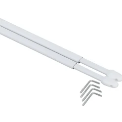 Sencys - Gordijnroede - Ovaal - Wit - 80-120cm - 2 Stuks