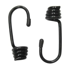 Sencys haken voor elastisch koord staal zwart Ø8mm 2st