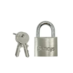 Sencys Hangslot met sleutel - Aluminium voor kluisje en poort - Behuizing 40mm