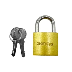 Sencys Hangslot met sleutel - Staal, hoge veiligheid voor kluisje of poort - Behuizing 50mm