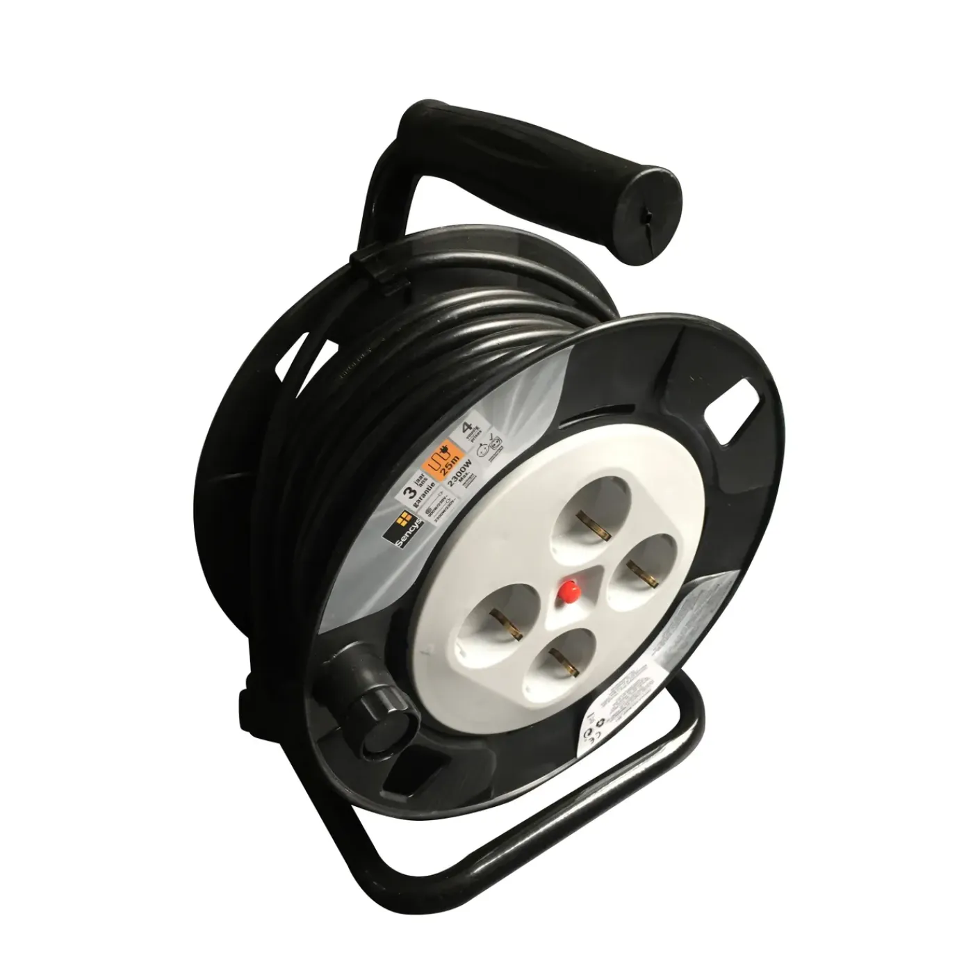 Sencys haspel 25m 3G1.0 grijs