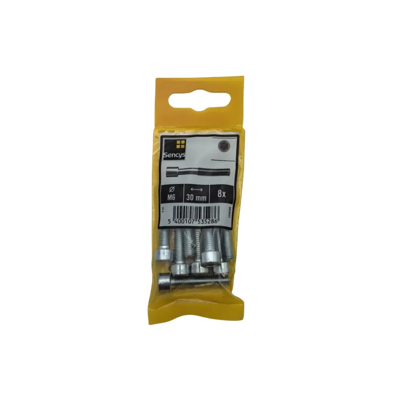 Sencys inbusbout CK M6x30mm per 8 gegalvaniseerd