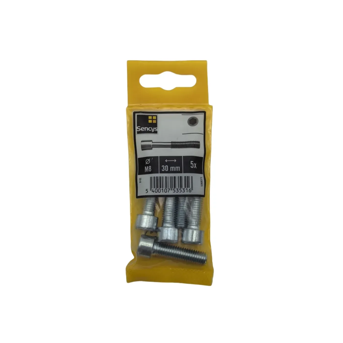 Sencys inbusbout CK M8x30mm per 5 gegalvaniseerd