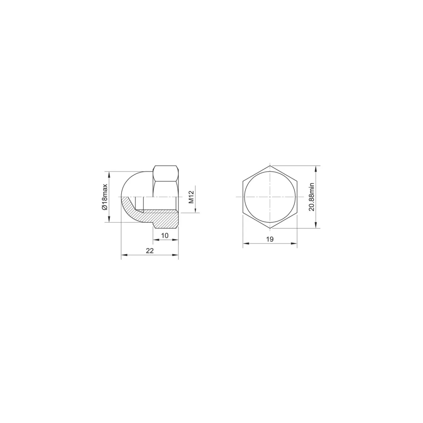 Sencys Kapmoer - M12 - Verzinkt - 3 stuks