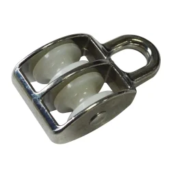 Sencys Katrolblok Dubbel met oog – Gegalvaniseerd staal – 6mm