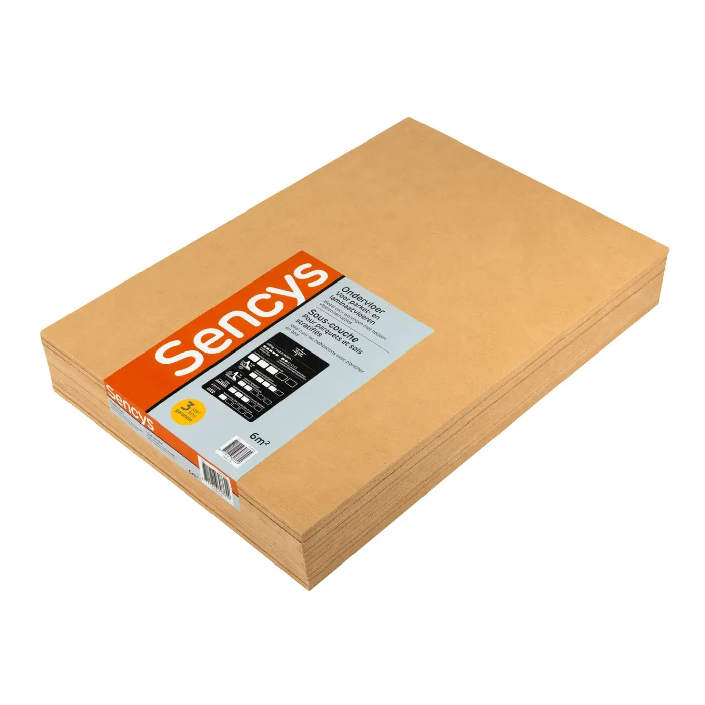 Sencys Laminaat Ondervloer Isoboard - 10dB - 10mm - 6,02m²