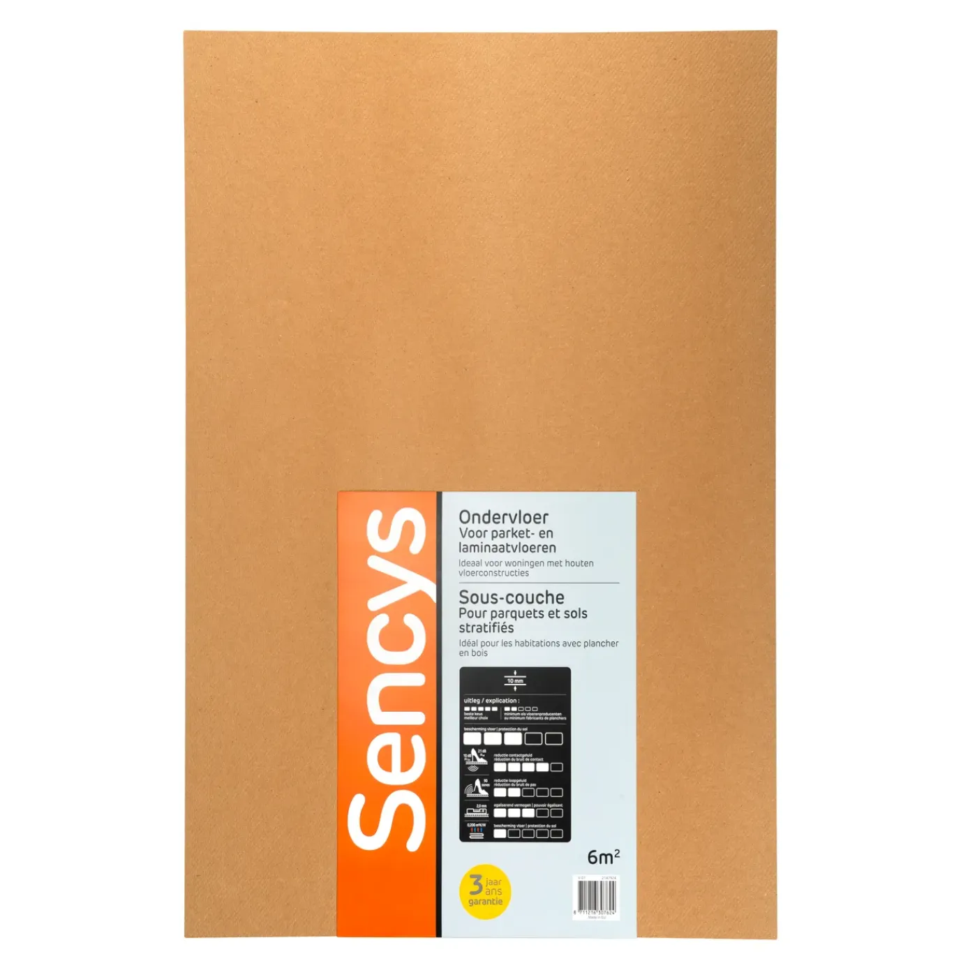 Sencys Laminaat Ondervloer Isoboard - 10dB - 10mm - 6,02m²