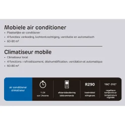 Sencys Mobiele Airco 9000BTU - 2500W