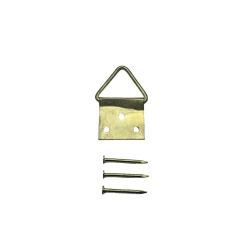 Sencys Muurhaakje voor schilderij vermessingd - 20x20mm - goud - 10 stuks