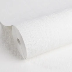 Sencys Overschilderbaar Vliesbehang Textuur - Wit - 10,05m x 52cm