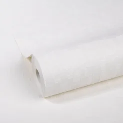 Sencys Overschilderbaar Vliesbehang Rechthoek - Wit - 10,05m x 52cm