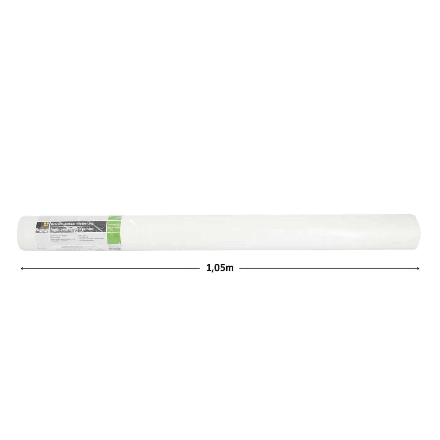 Sencys Overschilderbaar Vliesbehang Linnen - Wit - 10,05m x 104cm
