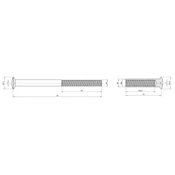 Sencys patentbout M4x55mm per 2 r.v.s.