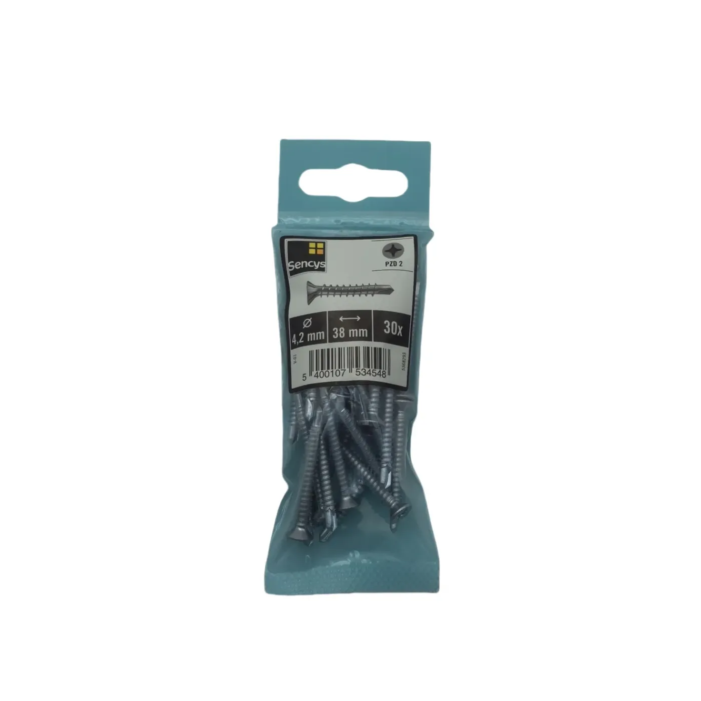 Sencys Plaatschroef Zelfborende Schroef Gegalvaniseerd Vlakke Kop - 4,2x38mm - 30 stuks