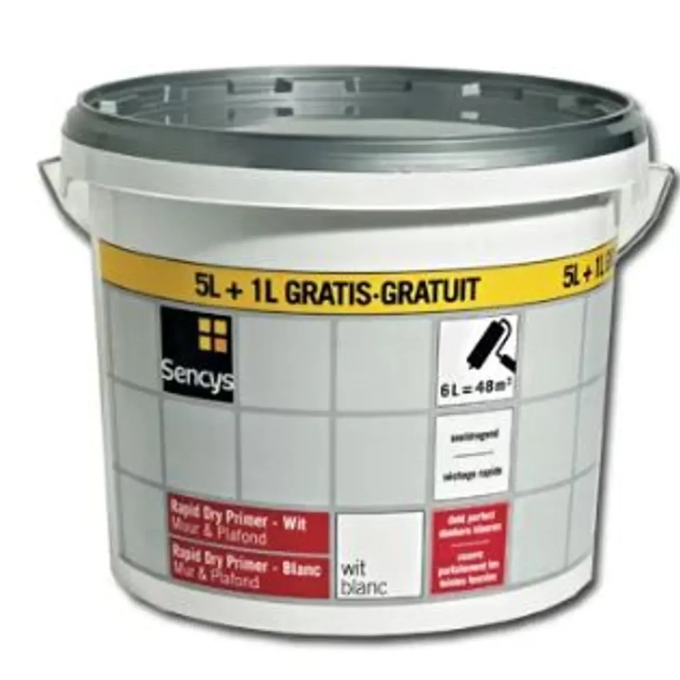Sencys Rapid Dry Primer - Muur en Plafond - Wit - 6L