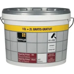 Sencys Rapid Dry Primer - Muur en Plafond - Wit - 12L