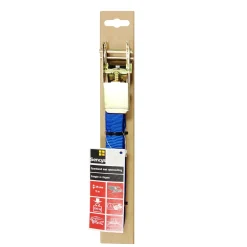 Sencys Ratelsjorband Blauw Met Haak - 5mx25mm - 500kg