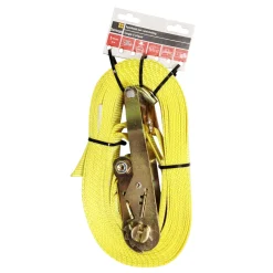 Sencys Ratelsjorband Geel met haken - 9mx50mm - 1000kg