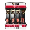 Sencys Ratelsjorband Rood met Veiligheidshaak - 4,25mx25mm - 250kg - 4 stuks
