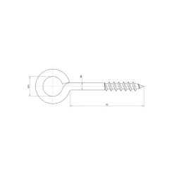 Sencys schroefoog 6x60mm gegalvaniseerd per 4