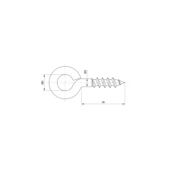 Sencys schroefoog 3x15mm gegalvaniseerd per 30