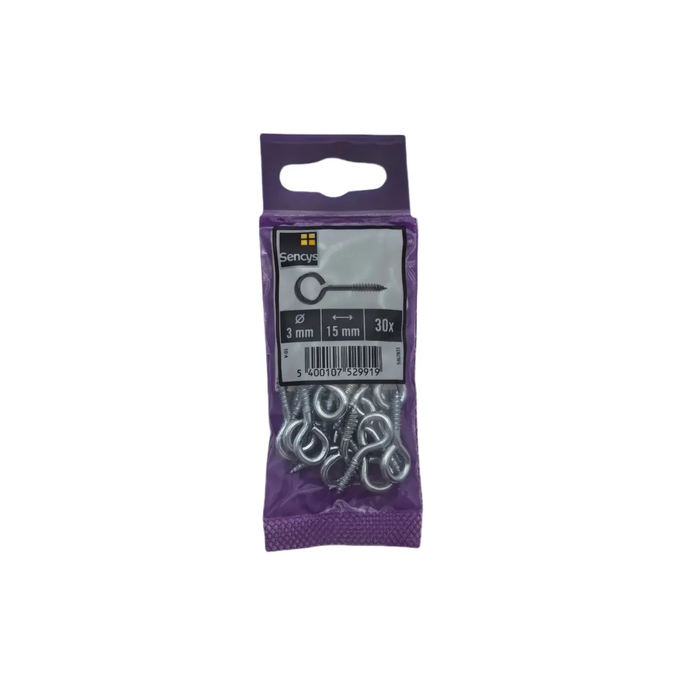 Sencys schroefoog 3x15mm gegalvaniseerd per 30